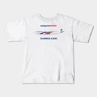 Illustration Of Malaysia Airlines Airbus A330-300 Kids T-Shirt